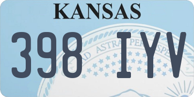 KS license plate 398IYV