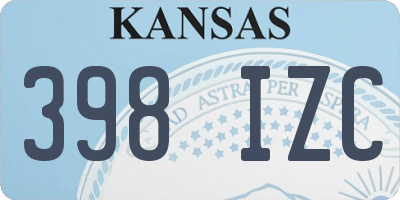 KS license plate 398IZC