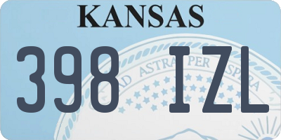 KS license plate 398IZL