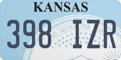 KS license plate 398IZR