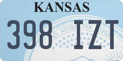 KS license plate 398IZT