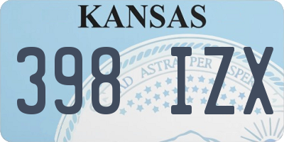 KS license plate 398IZX
