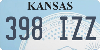 KS license plate 398IZZ