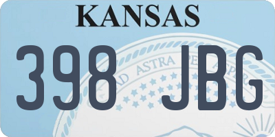 KS license plate 398JBG