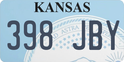 KS license plate 398JBY