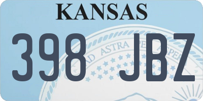 KS license plate 398JBZ