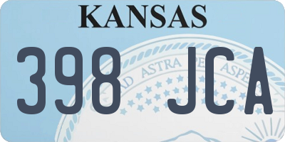 KS license plate 398JCA