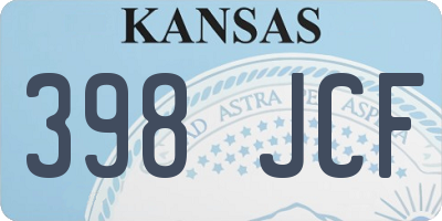 KS license plate 398JCF