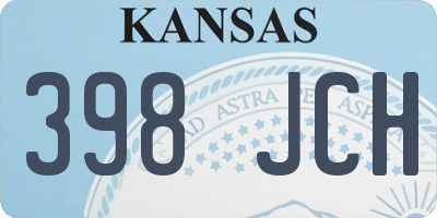 KS license plate 398JCH