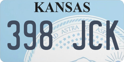 KS license plate 398JCK