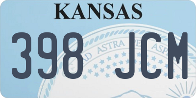 KS license plate 398JCM