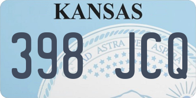 KS license plate 398JCQ