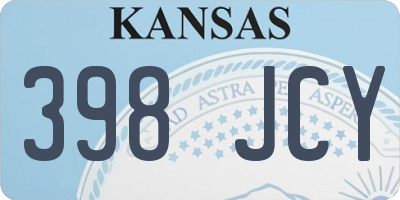 KS license plate 398JCY
