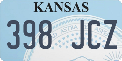 KS license plate 398JCZ