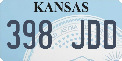 KS license plate 398JDD