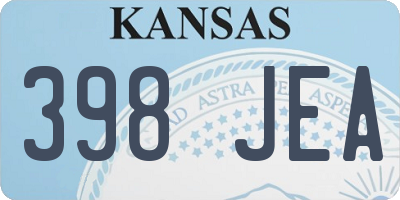 KS license plate 398JEA