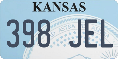 KS license plate 398JEL