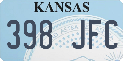 KS license plate 398JFC