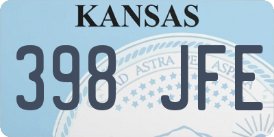 KS license plate 398JFE