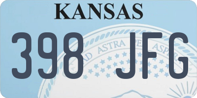 KS license plate 398JFG