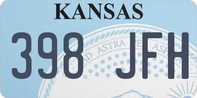 KS license plate 398JFH