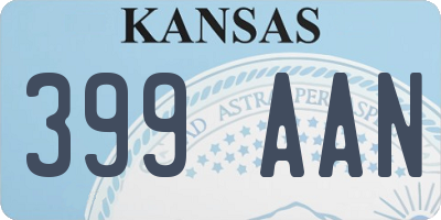 KS license plate 399AAN