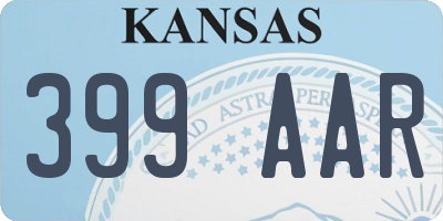 KS license plate 399AAR
