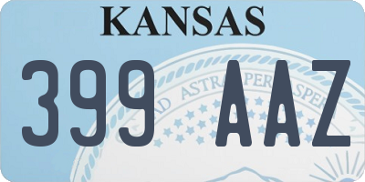 KS license plate 399AAZ