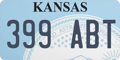 KS license plate 399ABT