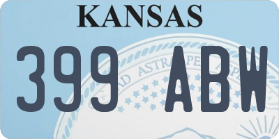 KS license plate 399ABW