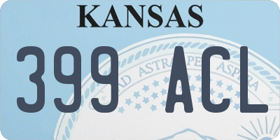 KS license plate 399ACL