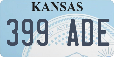 KS license plate 399ADE