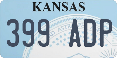 KS license plate 399ADP