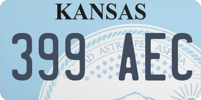 KS license plate 399AEC