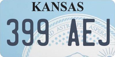 KS license plate 399AEJ