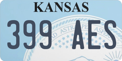 KS license plate 399AES
