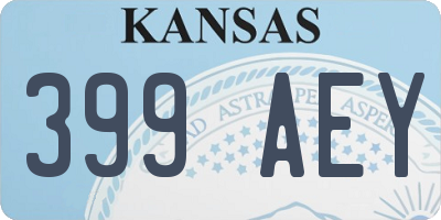 KS license plate 399AEY