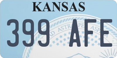KS license plate 399AFE