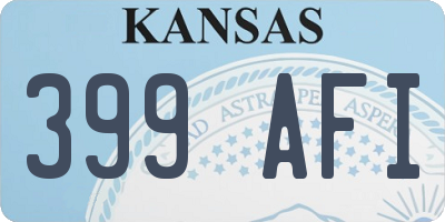 KS license plate 399AFI