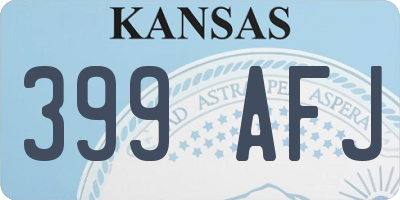 KS license plate 399AFJ