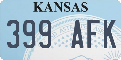 KS license plate 399AFK