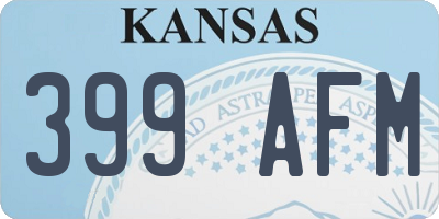 KS license plate 399AFM