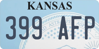 KS license plate 399AFP