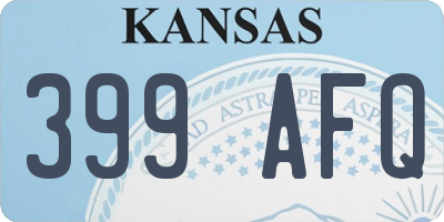 KS license plate 399AFQ