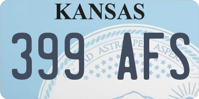 KS license plate 399AFS