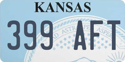 KS license plate 399AFT