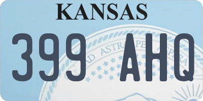 KS license plate 399AHQ