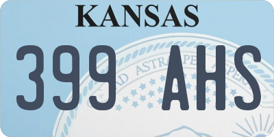 KS license plate 399AHS