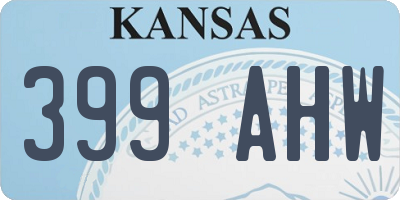 KS license plate 399AHW