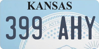 KS license plate 399AHY